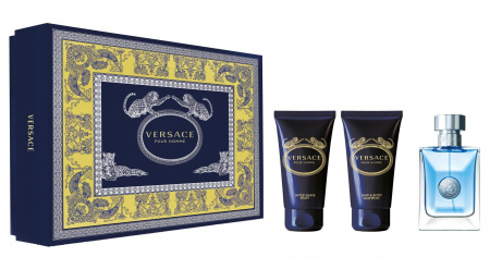 Versace pour Homme (набор) set (edt 50ml+a/sh balm 50ml+shampoo 50ml) м